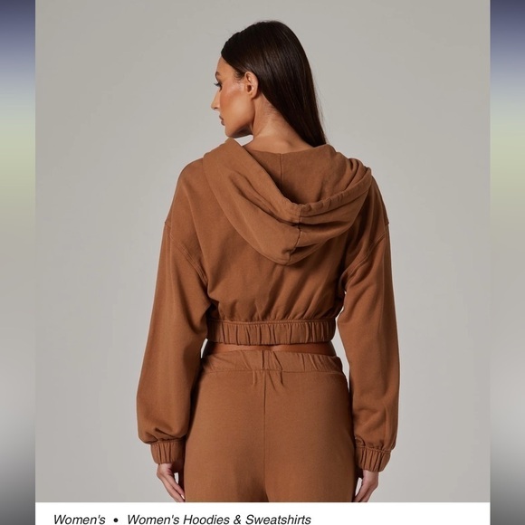 Talentless WOMENS ZIP CROP brown JACKET size Medium M - Picture 6 of 10
